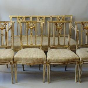 Louis XVI Living Room In Laquet And Gilded Wood Italy