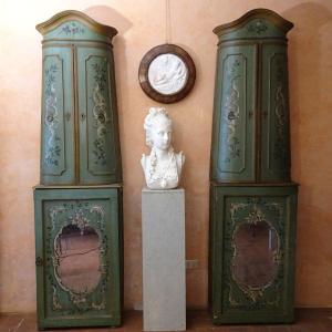 Pair Of Polychrome Lacquered Furniture, Late 18th And Early 19th Century