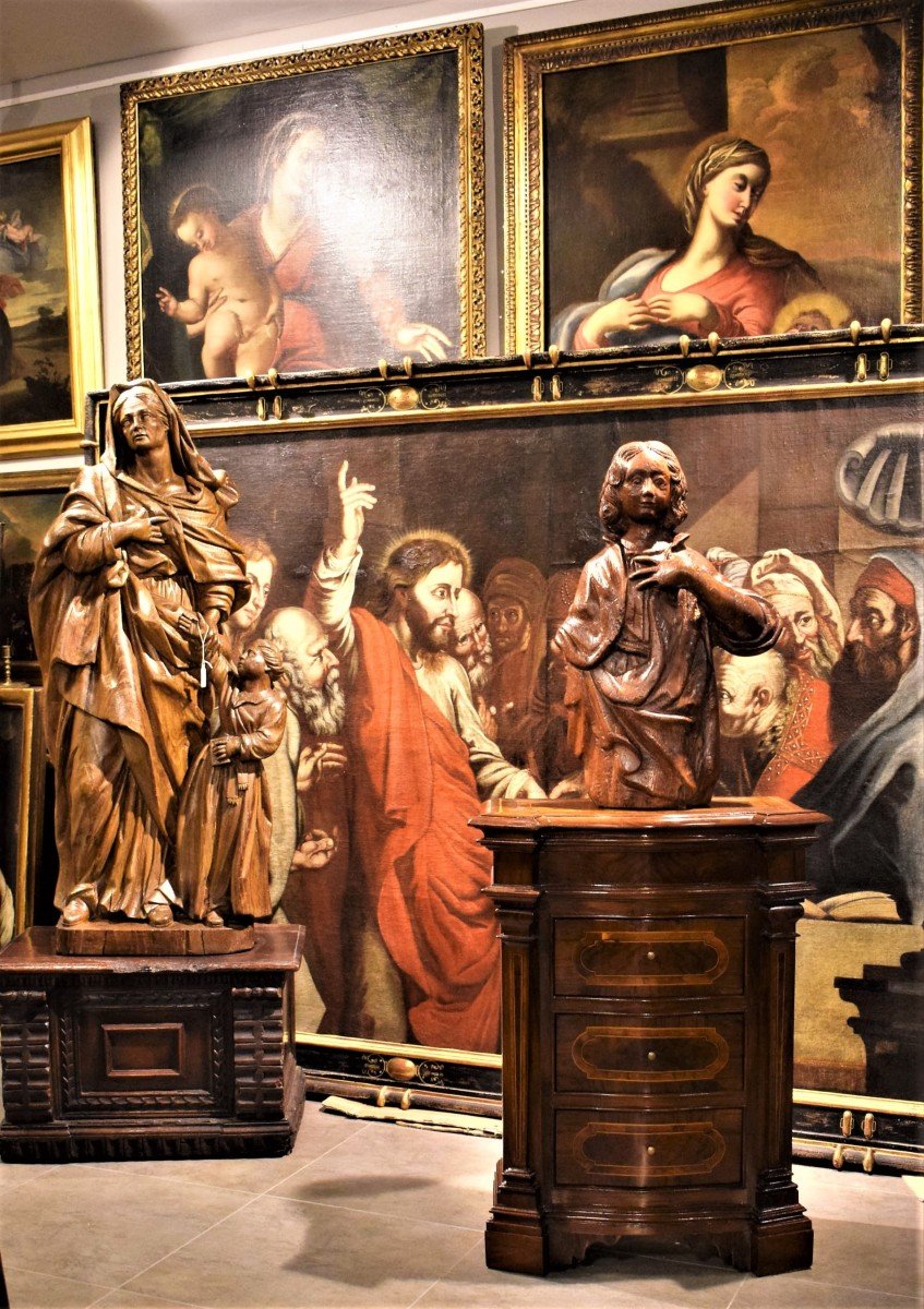 Wooden Sculpture  Of St. John  -  French School Of The 16th Century-photo-6