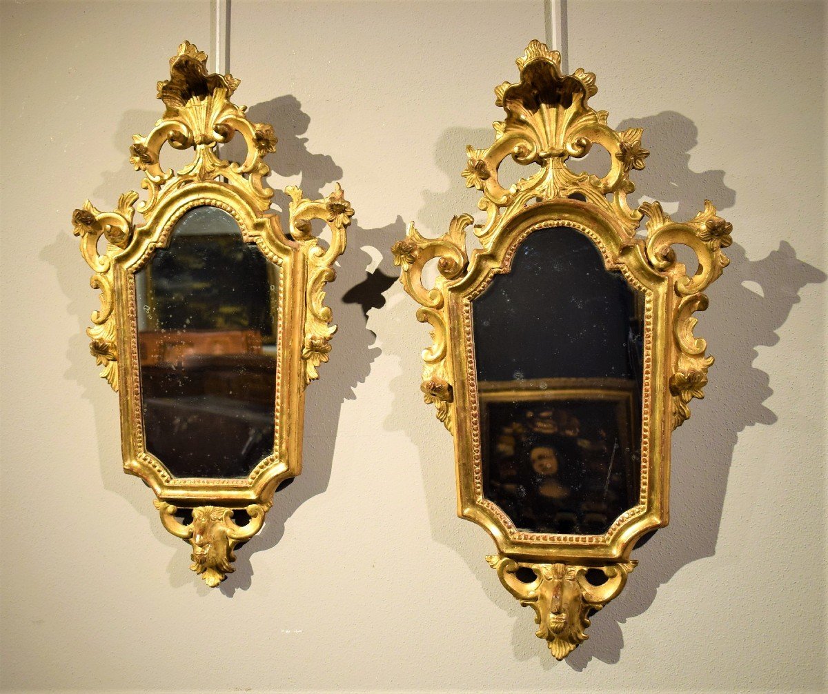 Paire de Miroirs Louis XV  - Venise, XVIIIème-photo-2