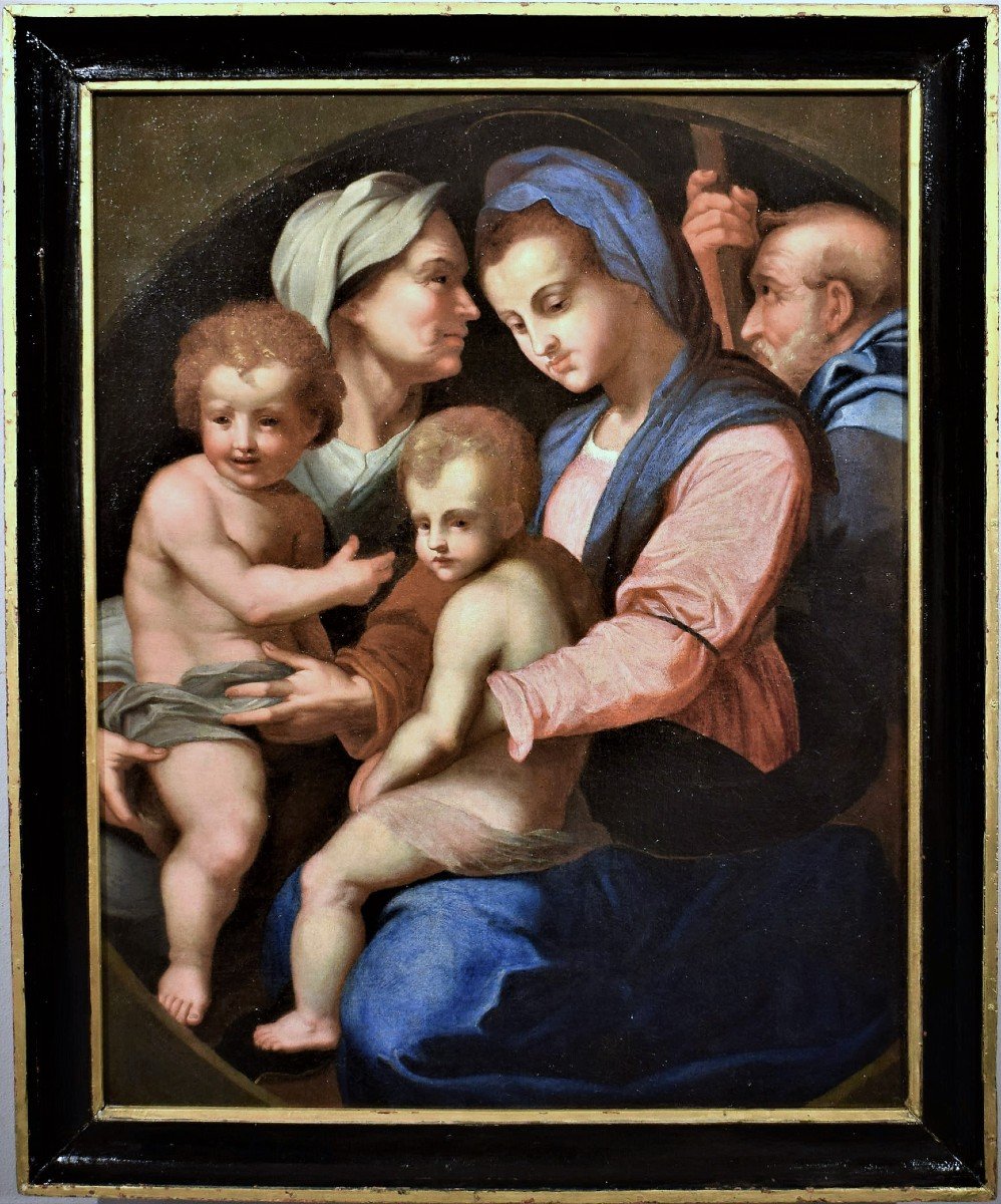 Sainte Famille, Elisabeth et Saint Jean l' Enfant - cercle Andrea del Sarto, Florence XVIème-photo-2