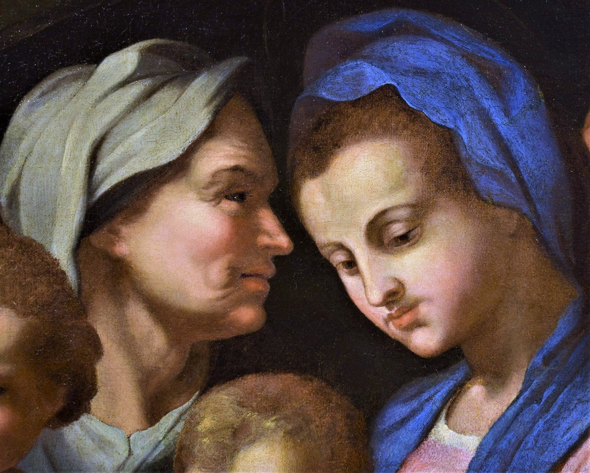 Sainte Famille, Elisabeth et Saint Jean l' Enfant - cercle Andrea del Sarto, Florence XVIème-photo-3