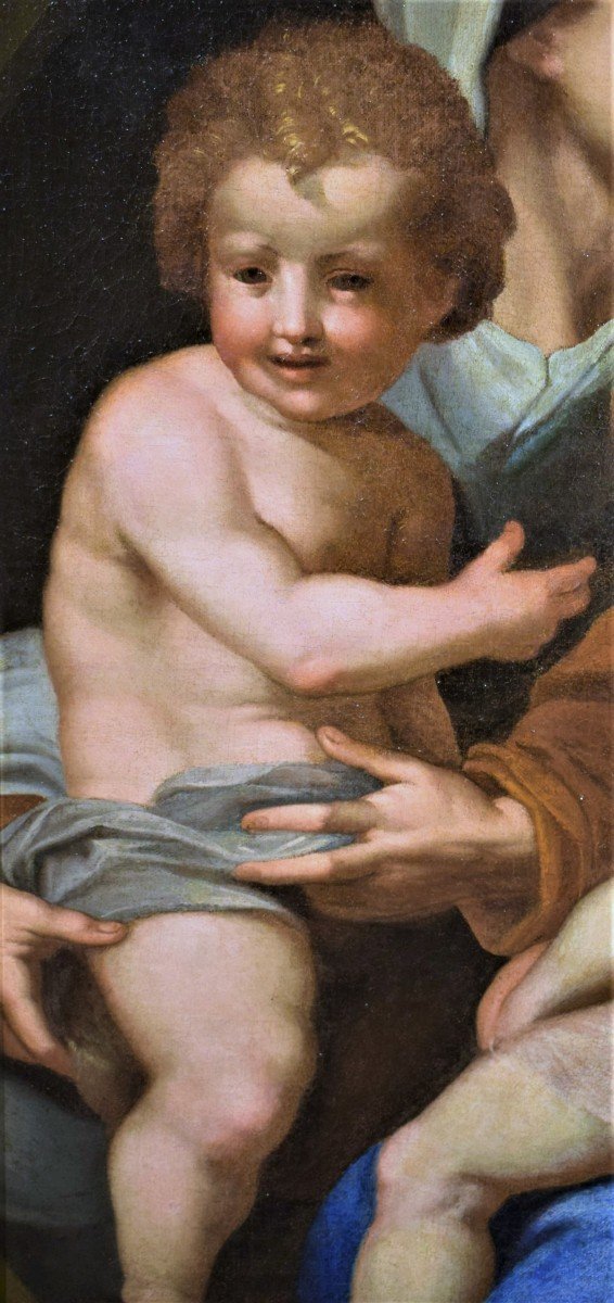 Sainte Famille, Elisabeth et Saint Jean l' Enfant - cercle Andrea del Sarto, Florence XVIème-photo-4