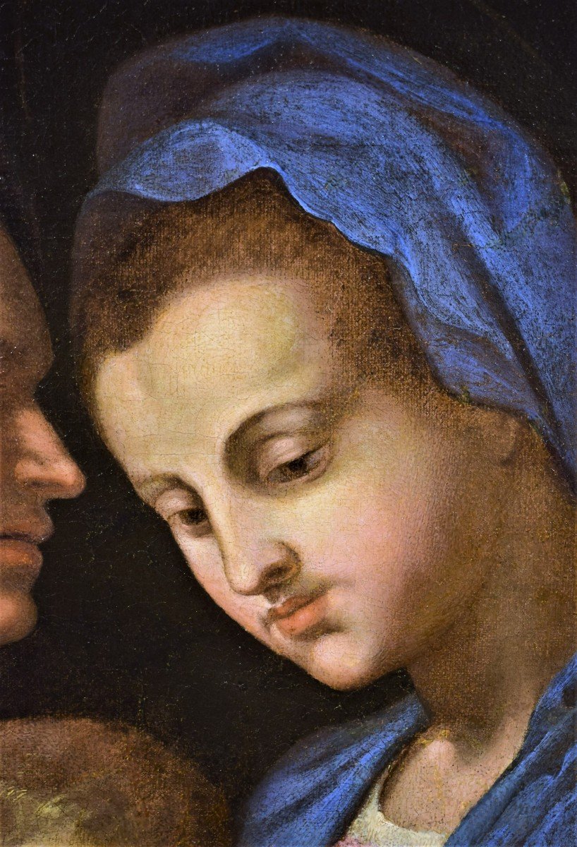 Sainte Famille, Elisabeth et Saint Jean l' Enfant - cercle Andrea del Sarto, Florence XVIème-photo-6