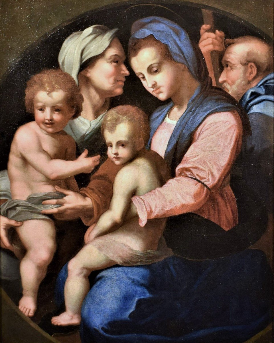 Sainte Famille, Elisabeth et Saint Jean l' Enfant - cercle Andrea del Sarto, Florence XVIème