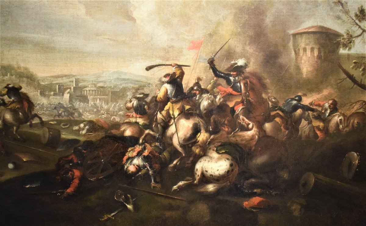 "battle" Jacques Courtois The Burgundian (saint Hippolyte 1621 - Rome 1676)-photo-1