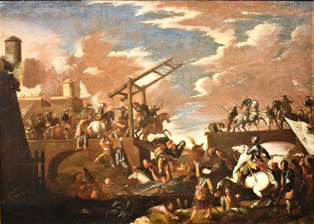 Battle Under The Fortress -jacques Courtois The Borgognone (1621-1676)-photo-2