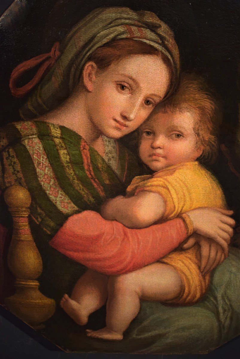 Madonna And Child With Archangel Michael - Tuscan School Of The End Of 16th C.-photo-3