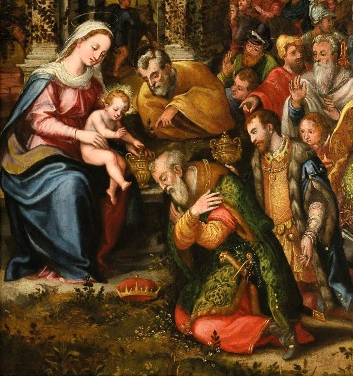 Adoration Of The Magi - Workshop Of Frans Francken Ii° (antwerp 1581-1642)-photo-2