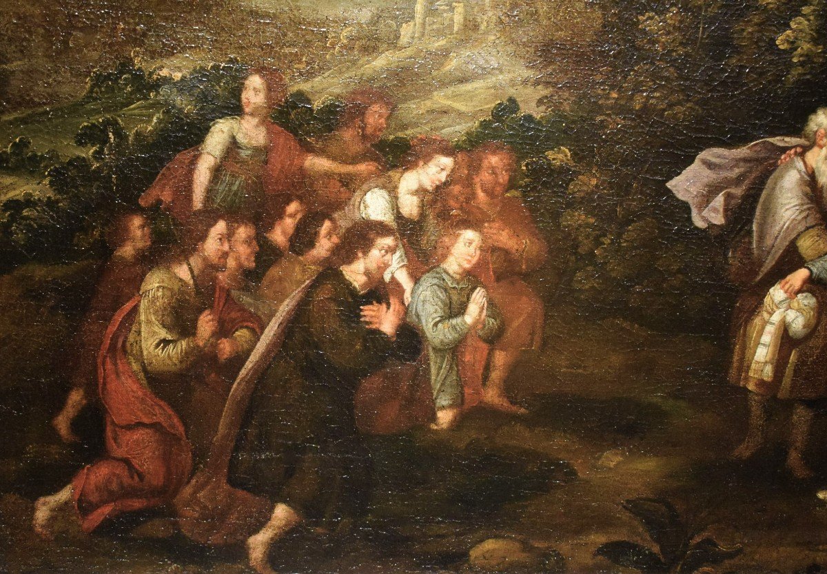 Jacob et Ésaü - Grand toile  flamand , 17ème siècle -photo-1