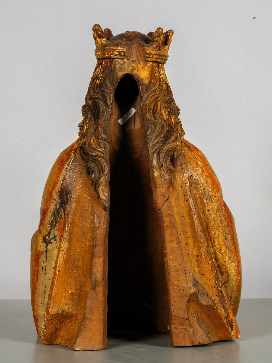 Saint Catherine - Wooden Sculpture - Lombardy, 1st Half Of The 16th Century-photo-2