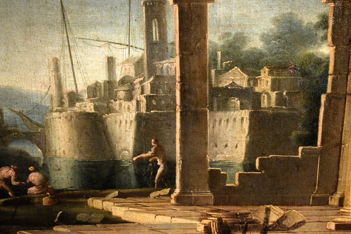 Architectural Capriccio - Gennaro Greco (naples,1663-1714)-photo-3