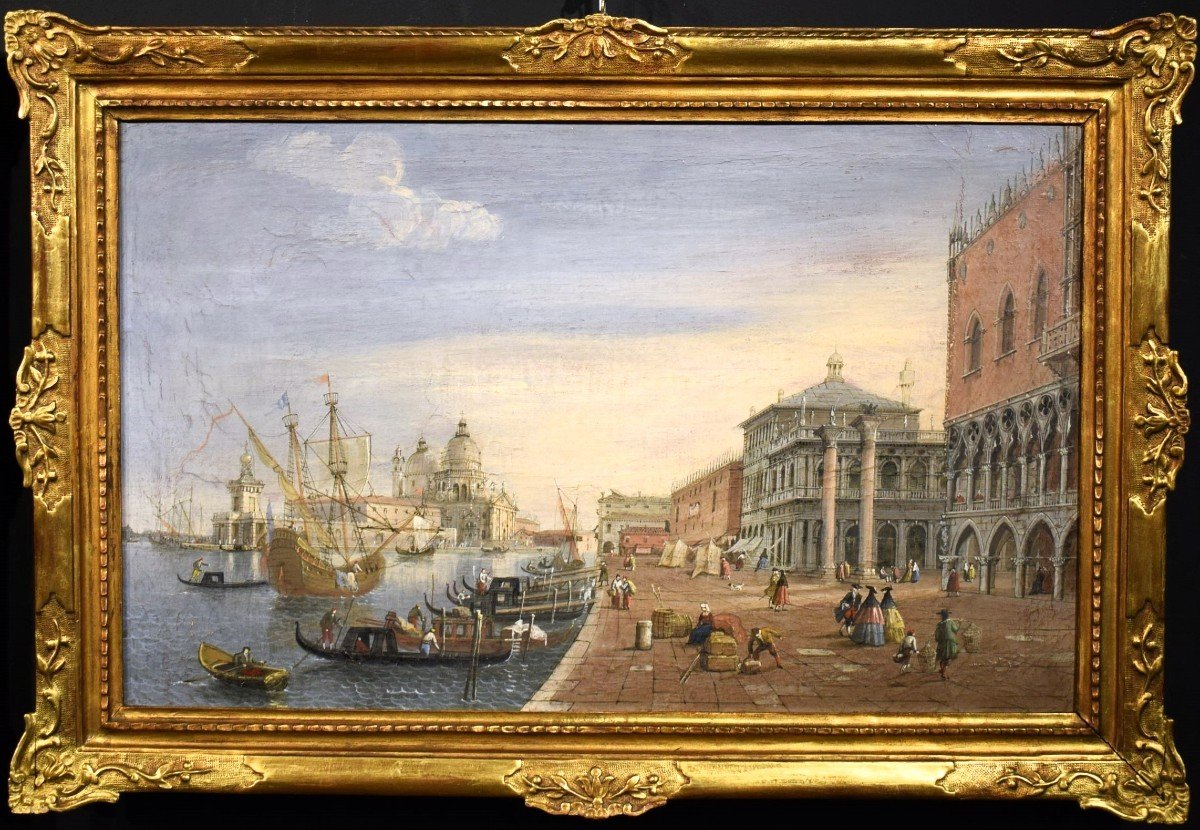 Venice, Two Views Of The City - Entourage By Giacomo Guardi - Late Of 18th Century-photo-4