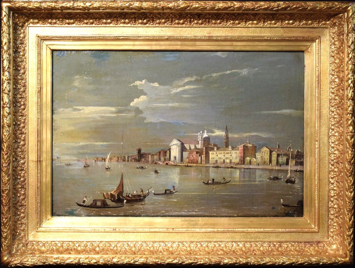 Venise, le Canal de la Giudecca - atelier de Francesco Guardi - XVIIIe siècle