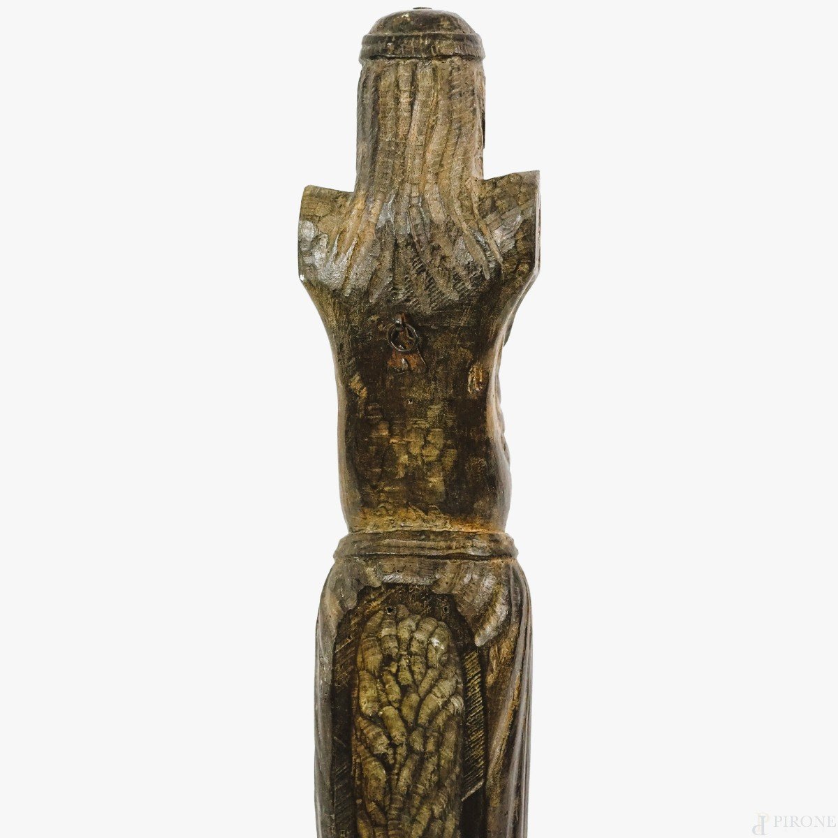 Christ Crucified - Wooden Sculpture In Medieval Style.-photo-3