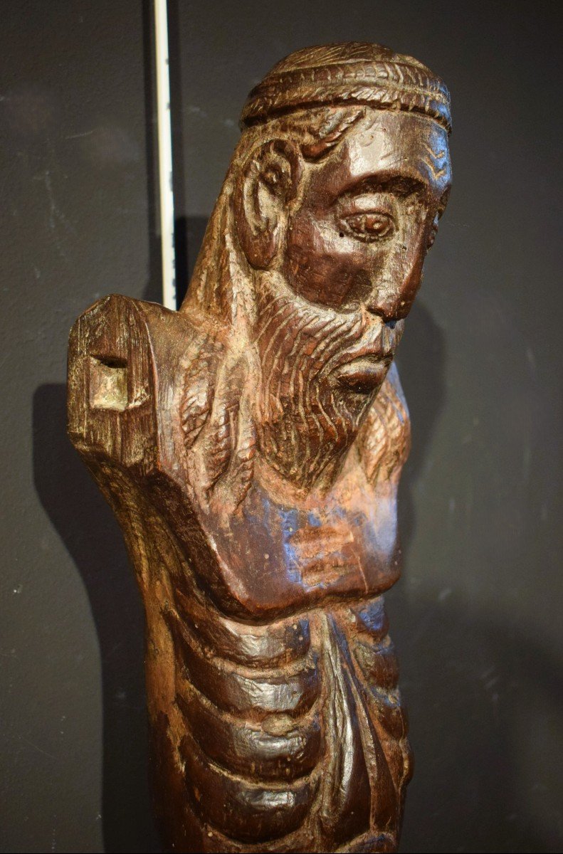 Christ Crucified - Wooden Sculpture In Medieval Style.-photo-7