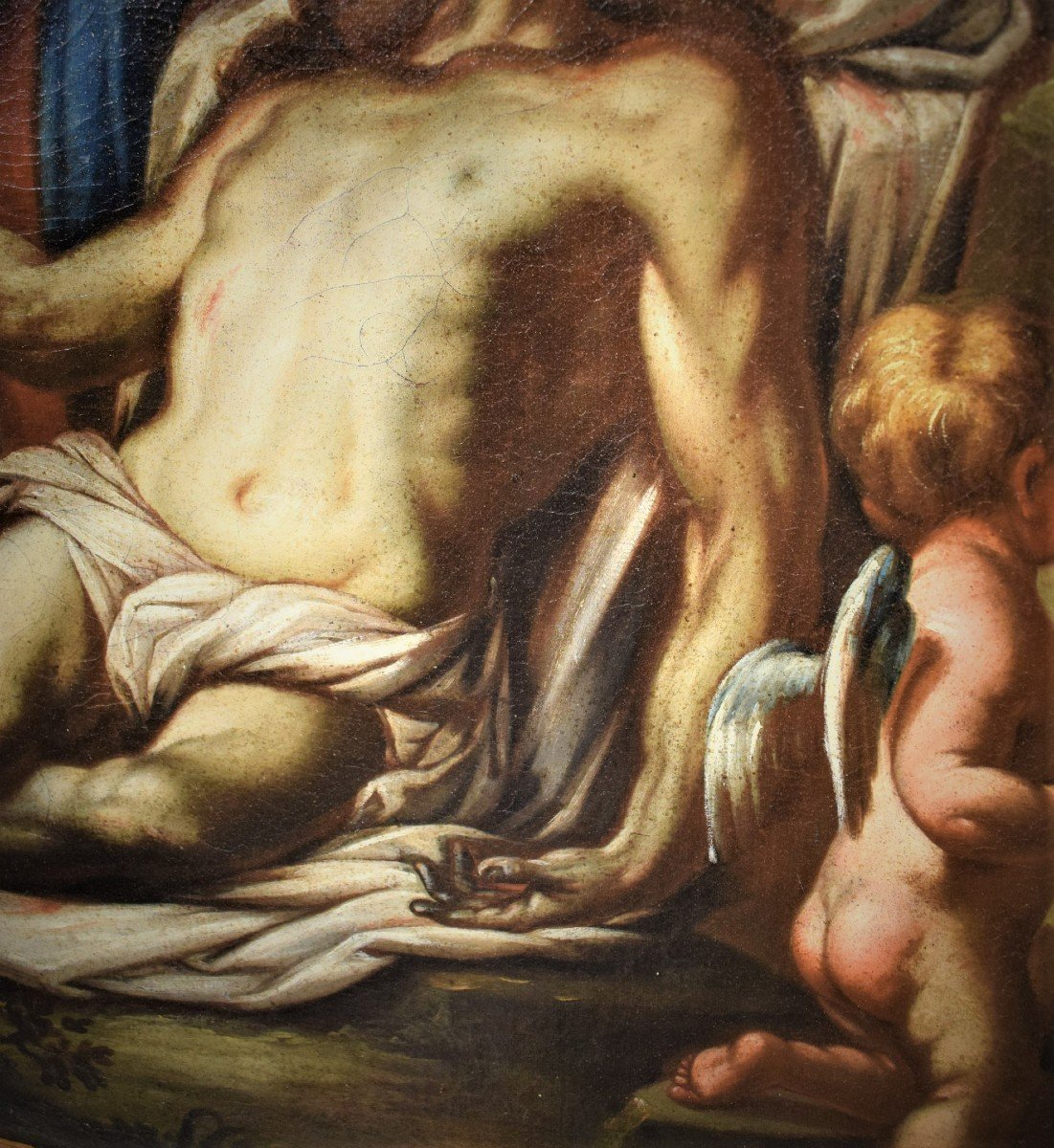 Pieta -  Pietro da Cortona  entourage - Rome, 17e siècle-photo-3