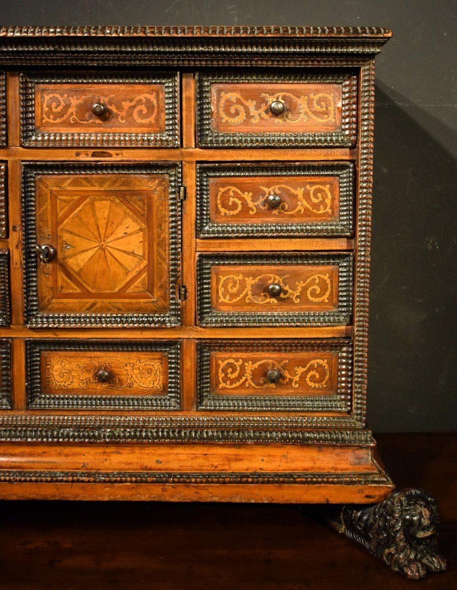 Inlaid Coin Cabinet City Of Verona 2nd Half Of The 16th Century-photo-3