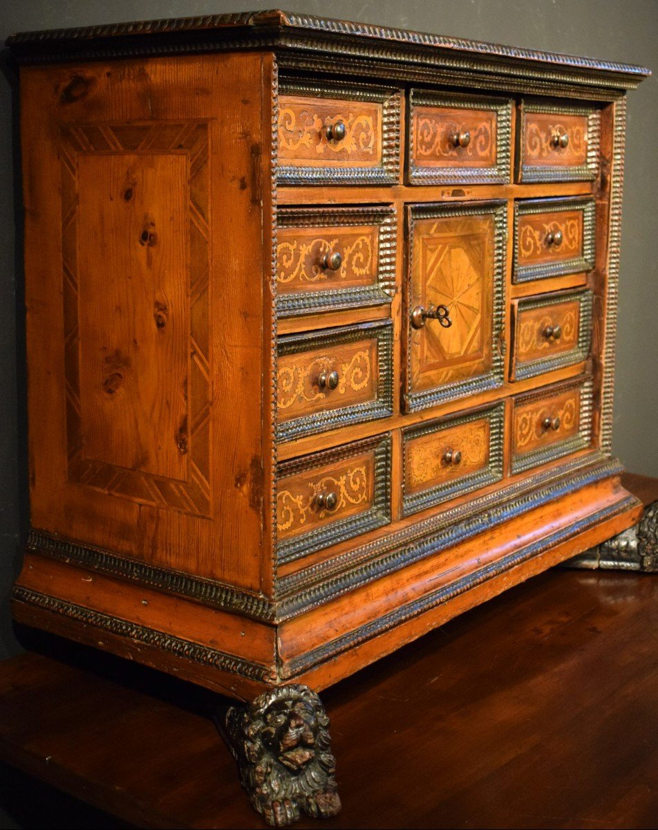 Inlaid Coin Cabinet City Of Verona 2nd Half Of The 16th Century-photo-2