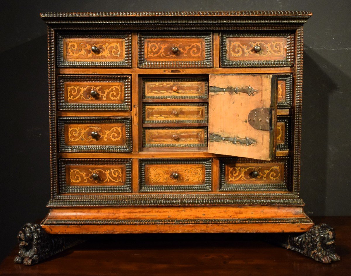 Inlaid Coin Cabinet City Of Verona 2nd Half Of The 16th Century-photo-3