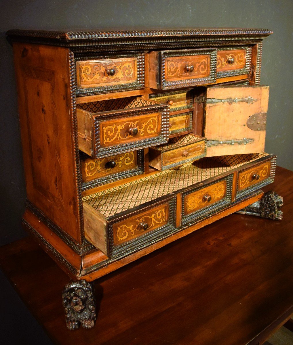 Inlaid Coin Cabinet City Of Verona 2nd Half Of The 16th Century-photo-4