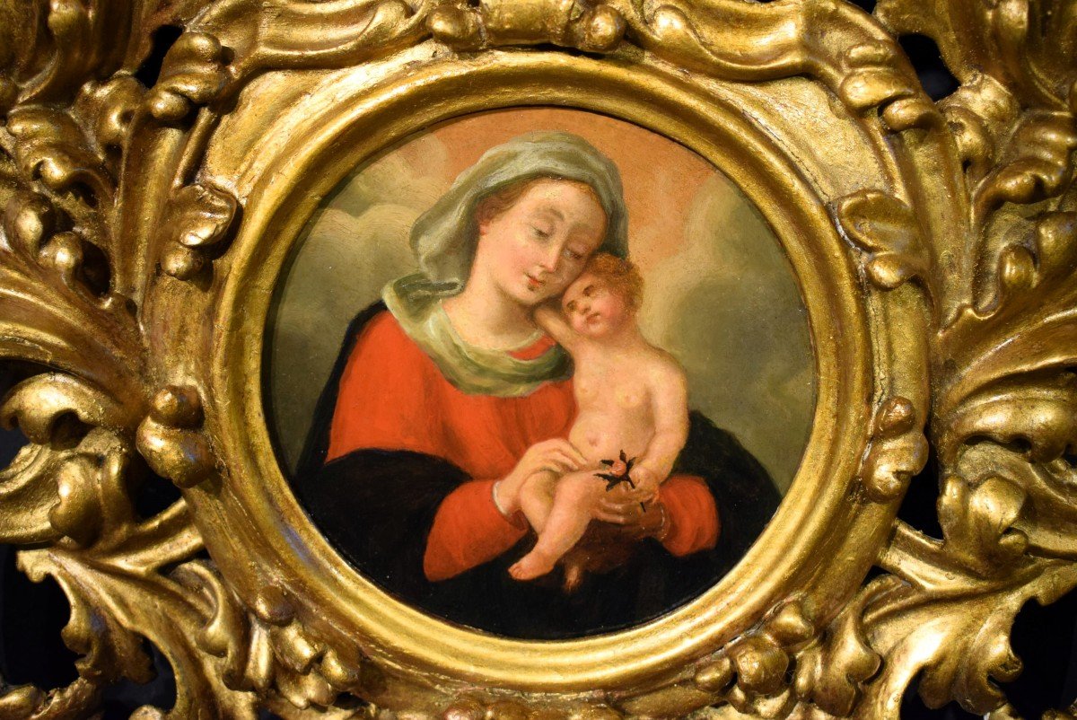 Vierge And Child -  Bologna, 18th Century-photo-2