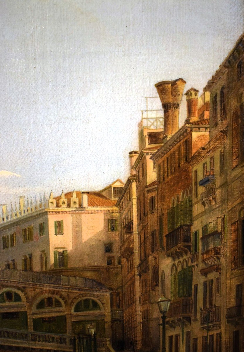  Venice, The Rialto Bridge - Giuseppe Coen (treviso 1811–1856 Venice)-photo-4