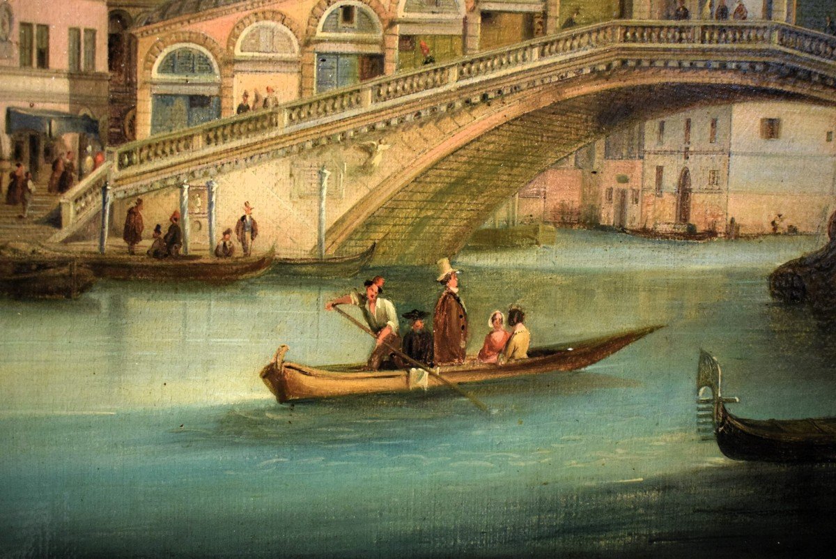  Venice, The Rialto Bridge - Giuseppe Coen (treviso 1811–1856 Venice)-photo-5