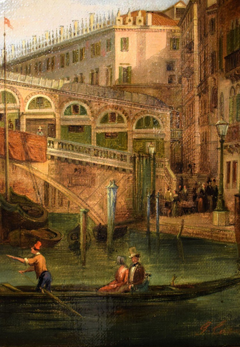 Giuseppe Coen (1811–1856 ) Venise, le Pont du Rialto sur Grand  Canal-photo-6