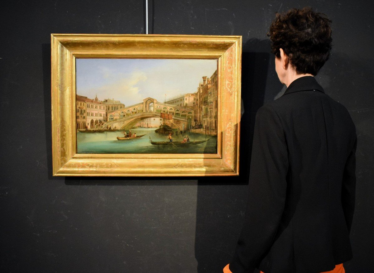 Giuseppe Coen (1811–1856 ) Venise, le Pont du Rialto sur Grand  Canal-photo-8