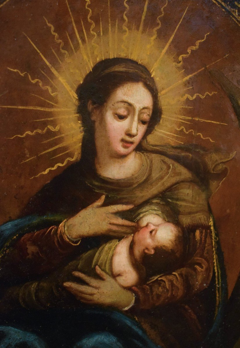 Virgin Of The Milk -  Flamish School, 17th Century-photo-2