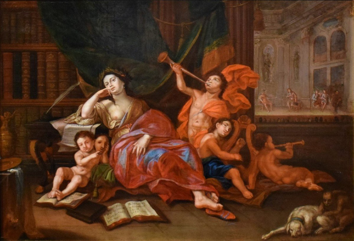 Allégorie du théâtre - Carle Van Loo (1705-1765) entourage