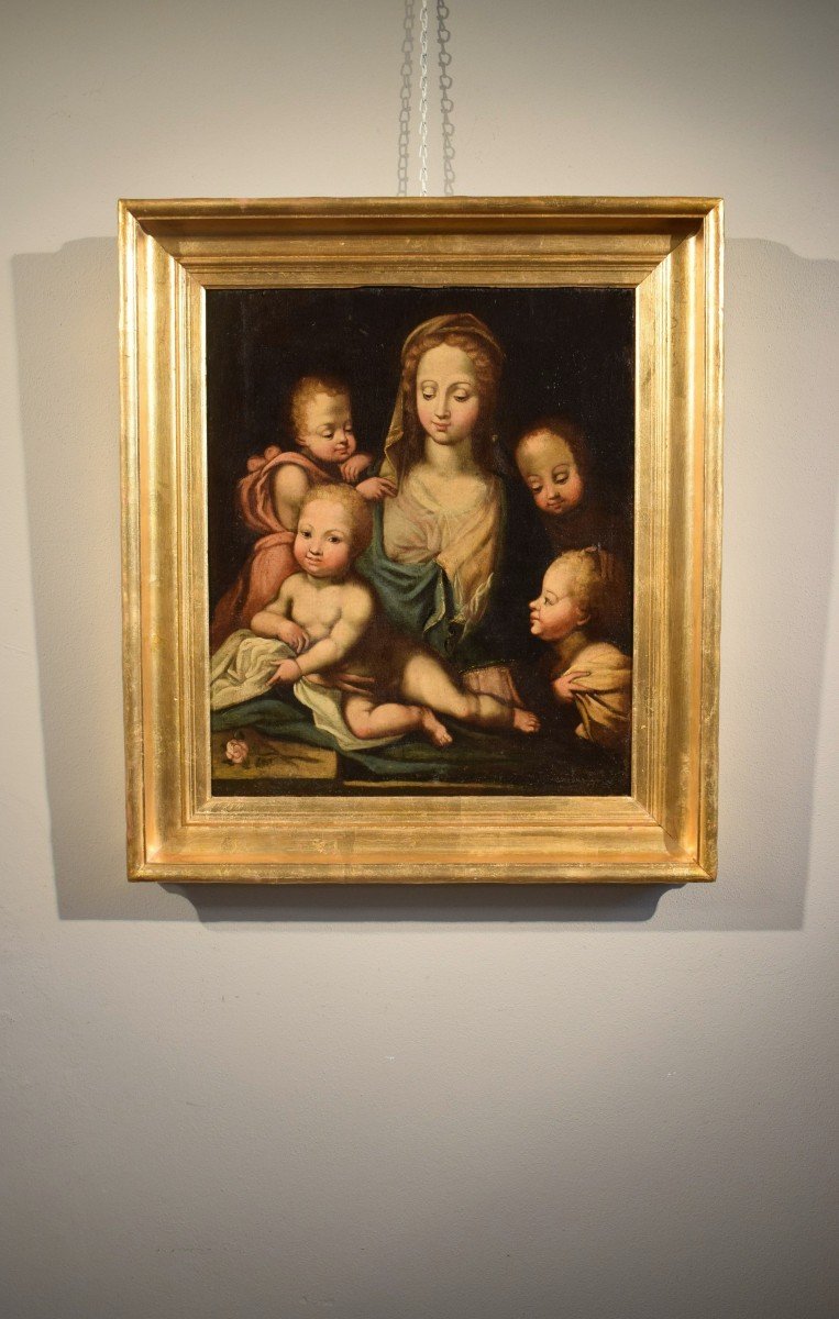 Madonna With Child And Angels - Italian School Of The 16th Century -photo-5