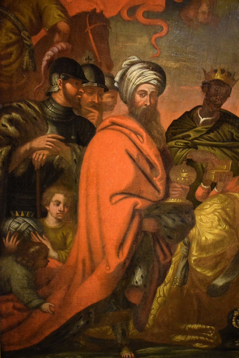 The Adoration Of The Magi -  Flemish Master 1st Half Of The 17th Century-photo-3