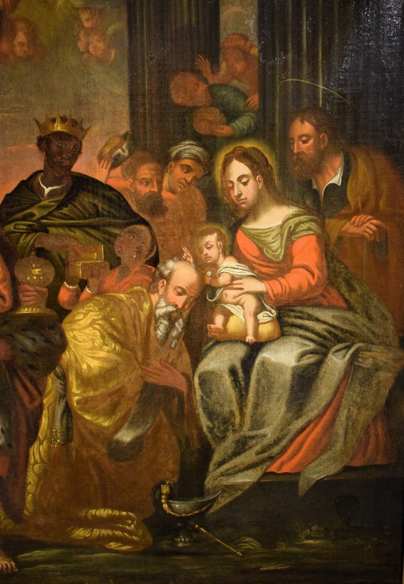 The Adoration Of The Magi -  Flemish Master 1st Half Of The 17th Century-photo-4