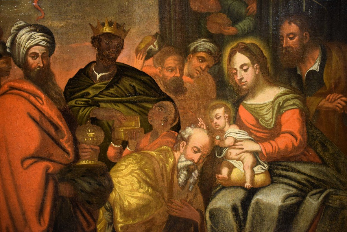 The Adoration Of The Magi -  Flemish Master 1st Half Of The 17th Century-photo-1