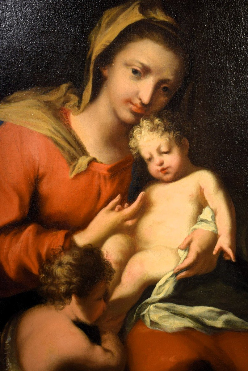 Vierge à l'Enfant et le petit Saint Jean - Jacopo Amigoni (Naples 1682-Madrid 1752)-photo-2