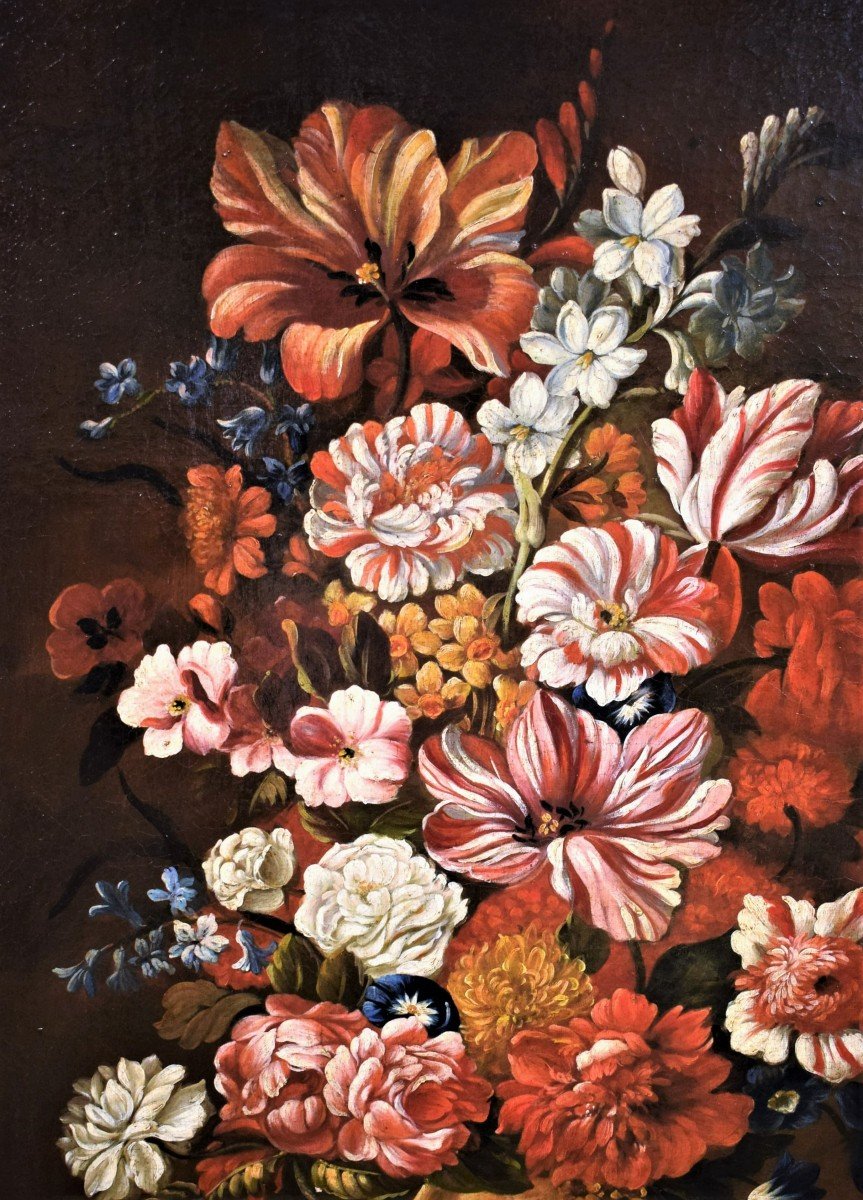 Nature morte de fleurs - Atelier de Nicolas Baudesson  (Troyes, 1611 – Paris, 1680)-photo-3