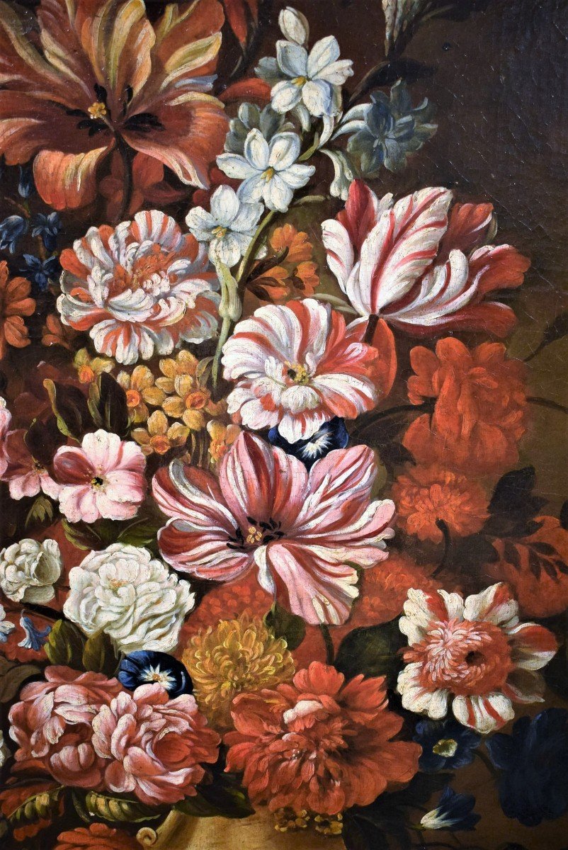 Nature morte de fleurs - Atelier de Nicolas Baudesson  (Troyes, 1611 – Paris, 1680)-photo-2