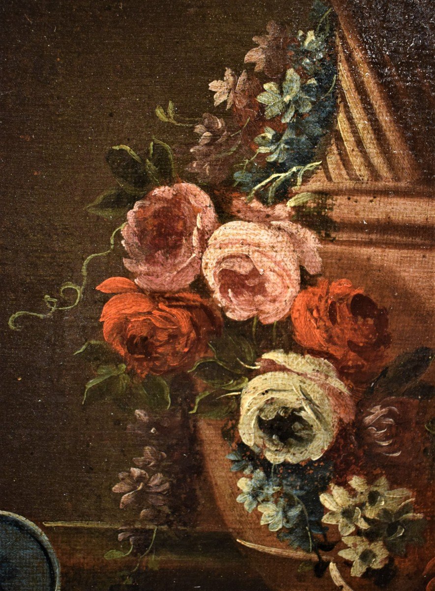 Nature morte de fleurs et majolique - Gaspare Lopez (Naples 1677-Florence 1732)-photo-5