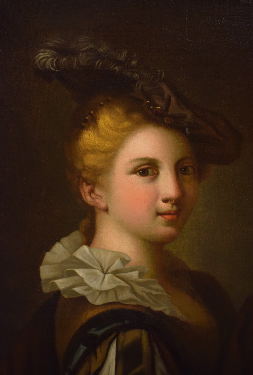 Portrait de jeune Femme - attribué à J.B. Greuze -18e siècle-photo-4