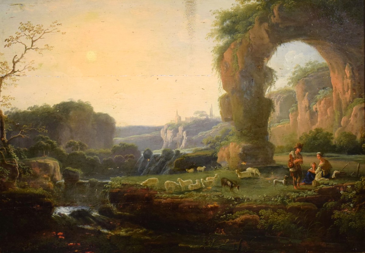 Landscape Of The Roman Countryside - 18th Century-photo-2