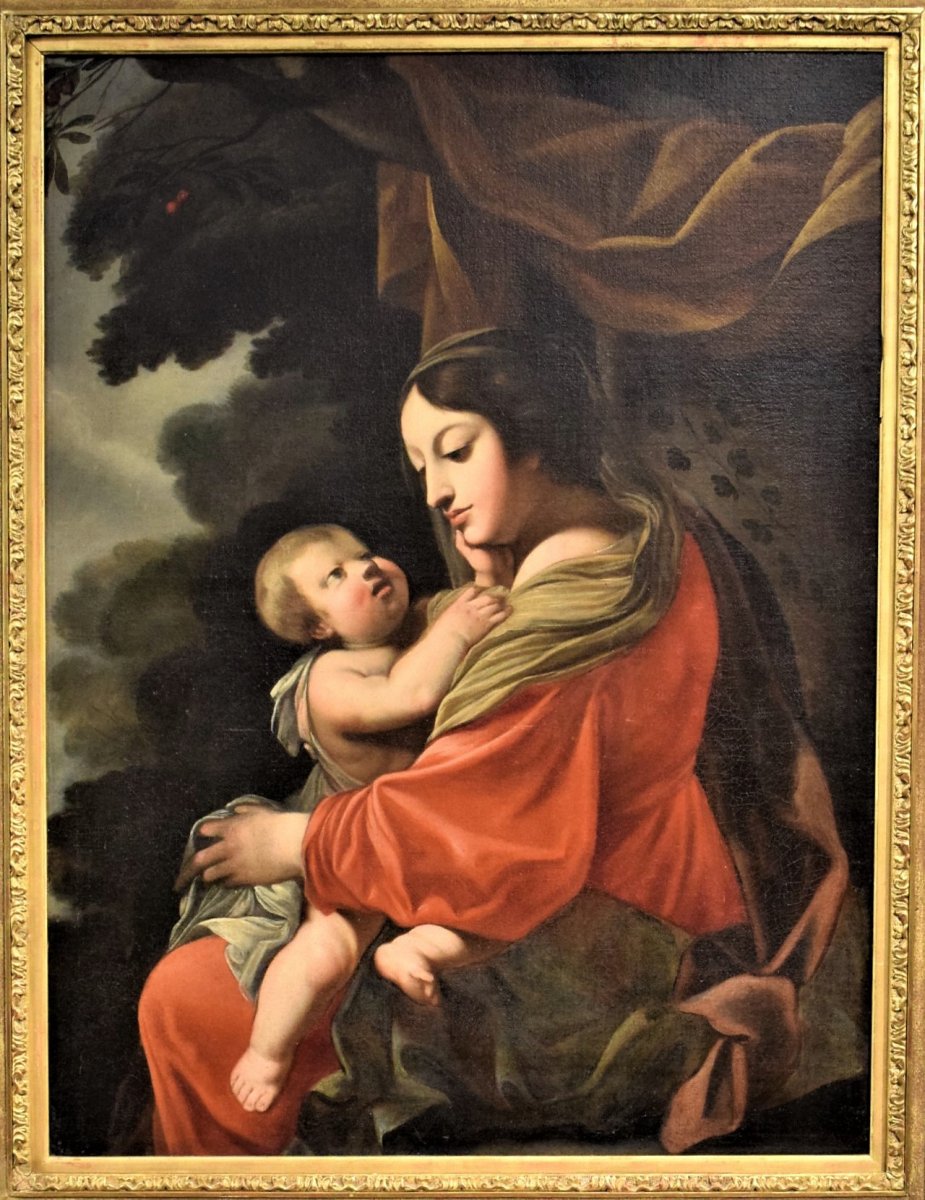 Virgin And Child French School Of The XVIIIth