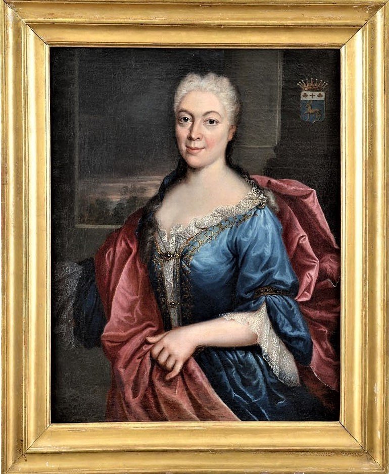 Paire De Portraits Atelier Nicolas De Largillière Vers 1730-photo-2