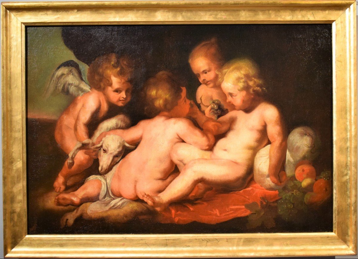 Bacchanale De Putti - école De Peter  Paul Rubens - XVIIème