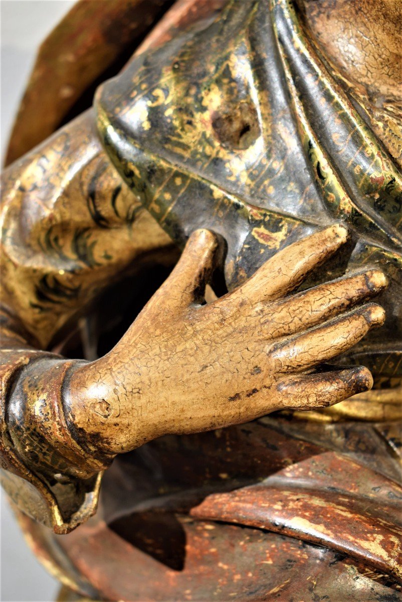 The Virgin Suffering Under The Carved And Gilded Wooden Cross-photo-4