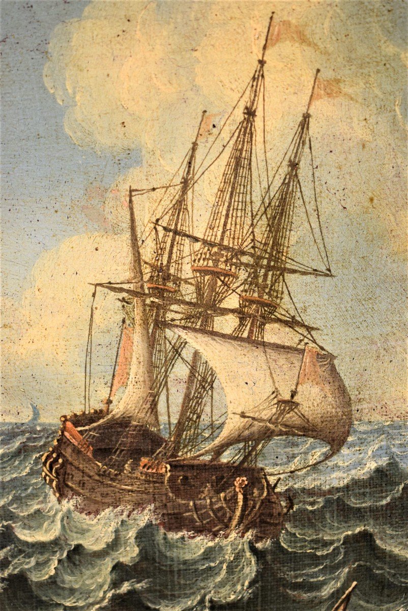 Marine orageuse  sur les côtes  Orazio Grevenbroeck (1676-1739)-photo-1