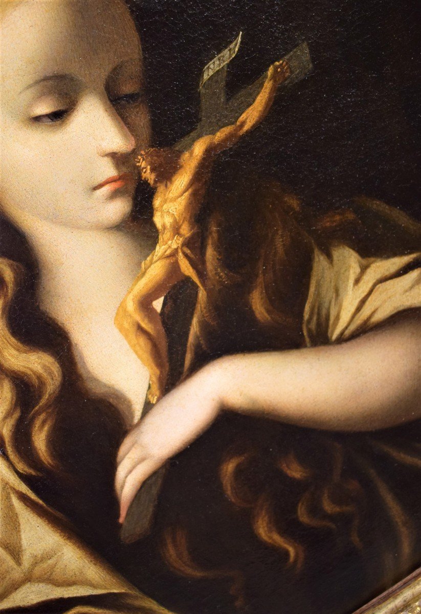 Penitent Mary Magdalene - Emilian Master Of The 17th Century-photo-4