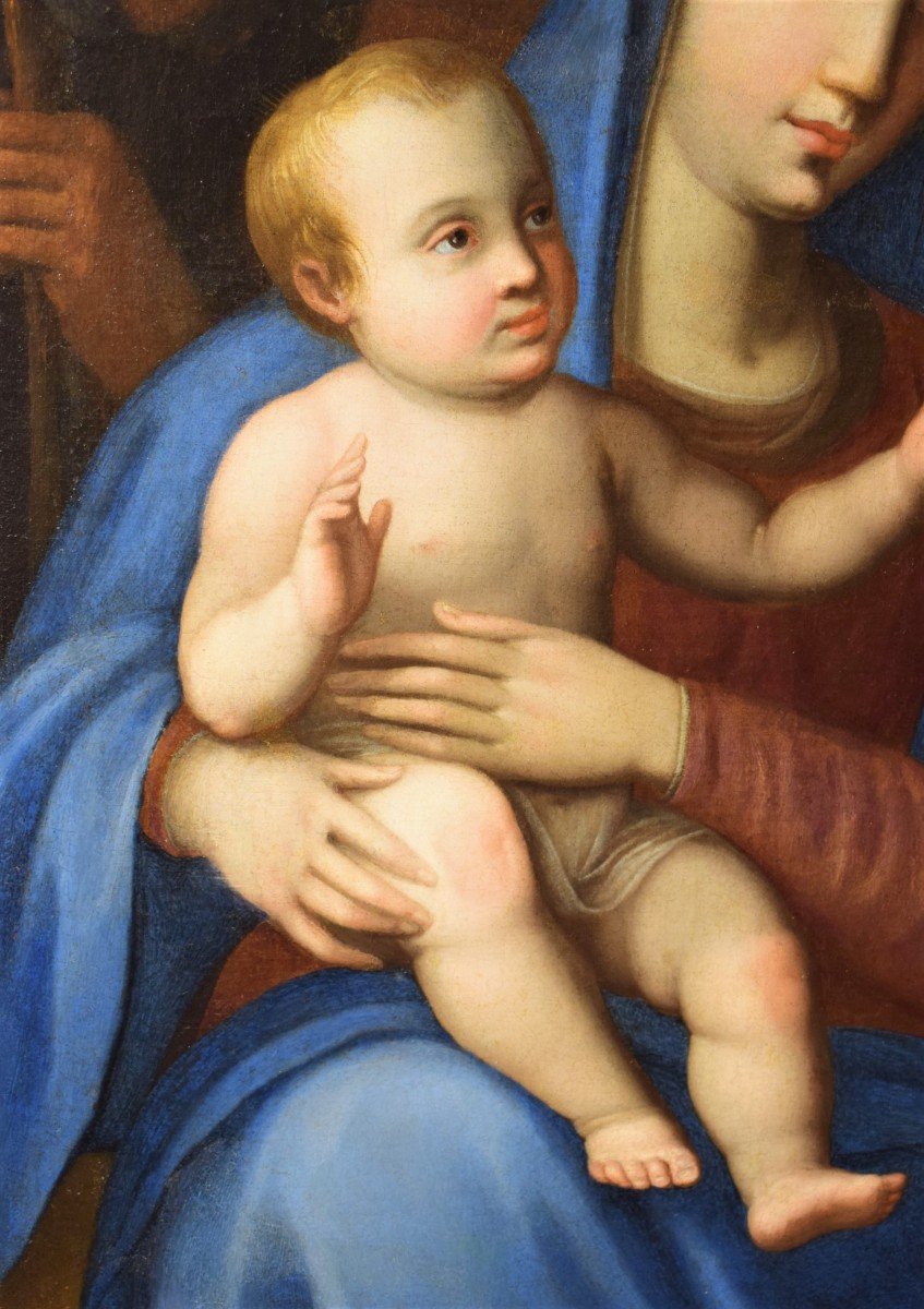 Holy Family With Saint Anne G,b. Salvi Sassoferrato  (1609-1685)-photo-1