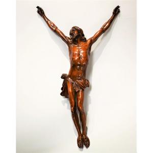 Christ crucifié - sculpture vénitien en buis , milieu du 17ème siècle